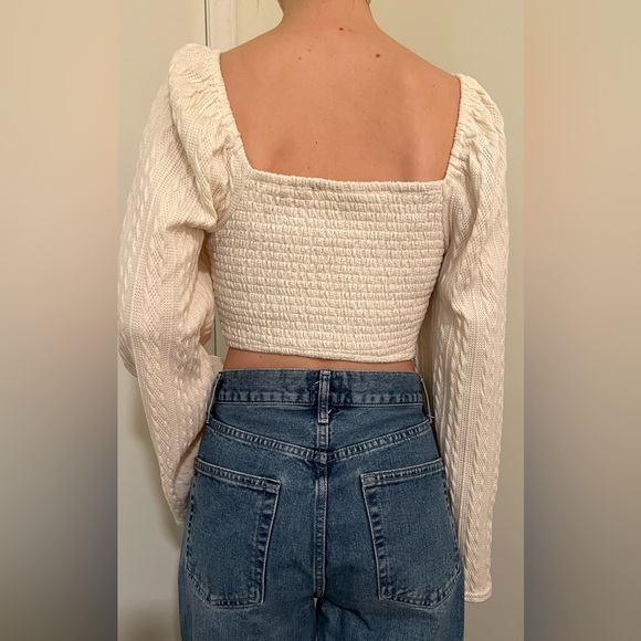 cream crop top - Picture 2 of 2